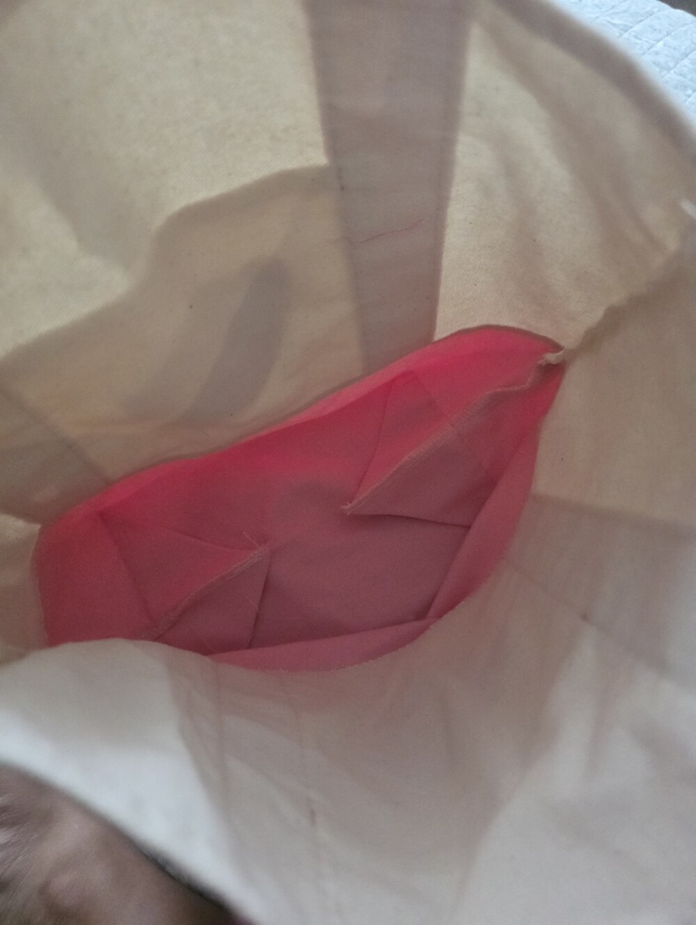 Trader Joe's Mini Pastel Canvas Tote Bag Pink - Picture 3 of 4